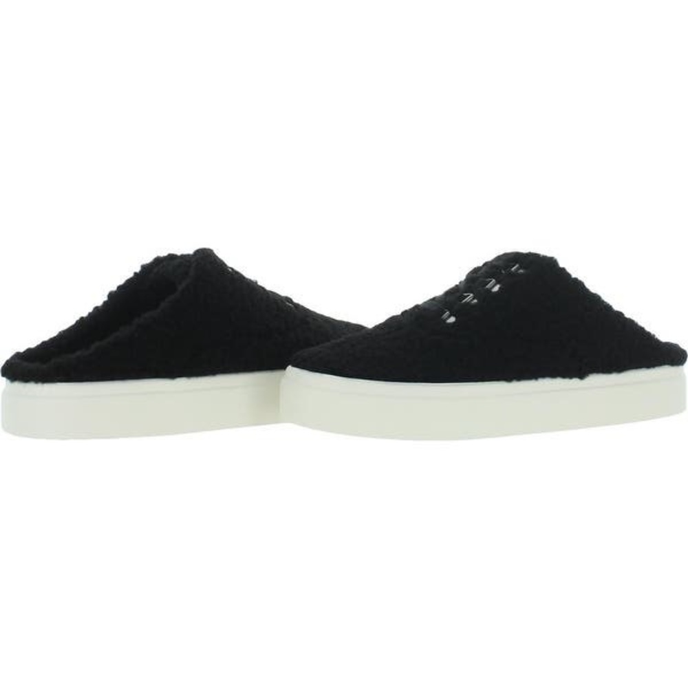 LUCKY BRAND Womens Faux fur Teddy slip on Mule Half platform sneakers NEW 6